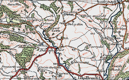 Old map of Allt Lwyd in 1923