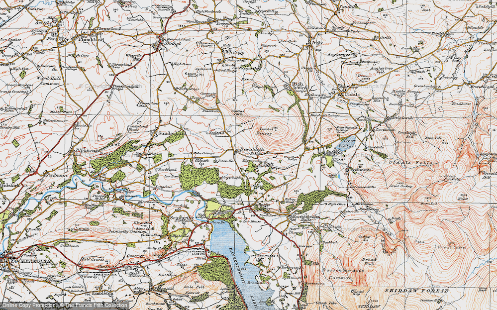 Old Map of Bewaldeth, 1925 in 1925