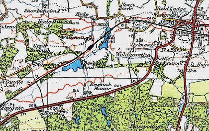 Old map of Bewbush in 1920