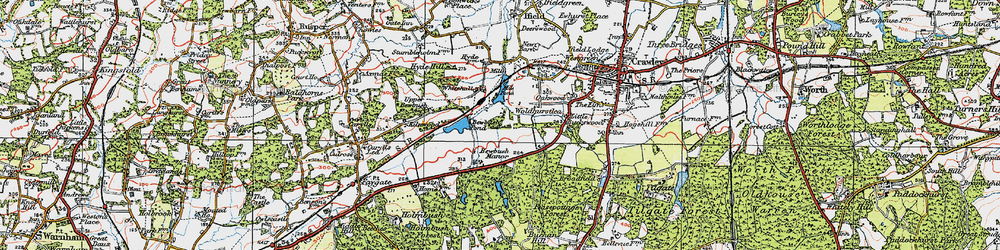 Old map of Bewbush in 1920