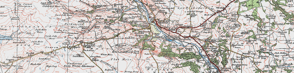 Old map of Bewerley in 1925