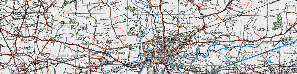 Old map of Bewsey in 1923