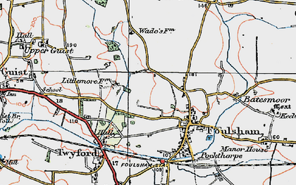 Old map of Bexfield in 1921
