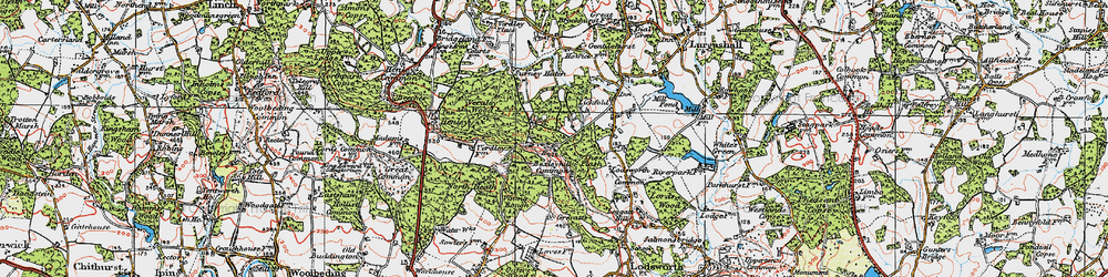 Old map of Bexleyhill Common in 1920