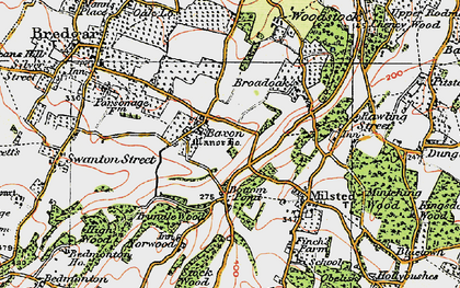 Old map of Bexon in 1921