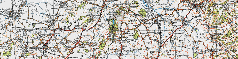 Old map of Bibstone in 1919