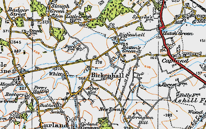 Old map of Bickenhall in 1919