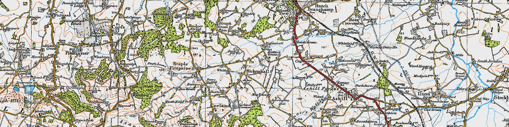 Old map of Bickenhall in 1919