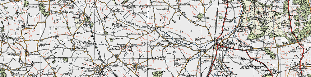 Old map of Bickford in 1921