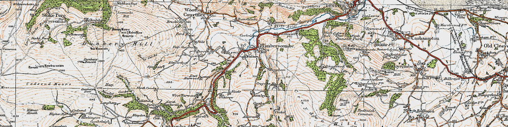 Old map of Allercott in 1919