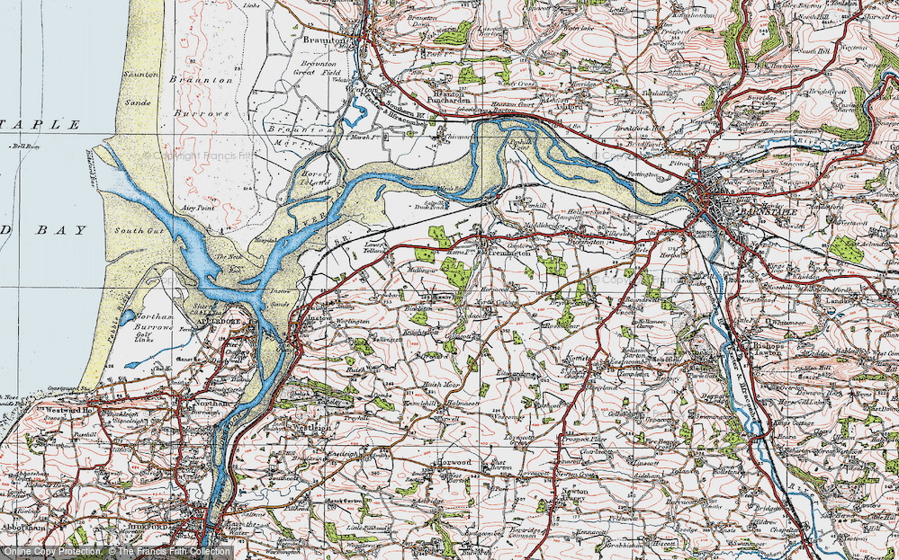Old Map of Bickleton, 1919 in 1919