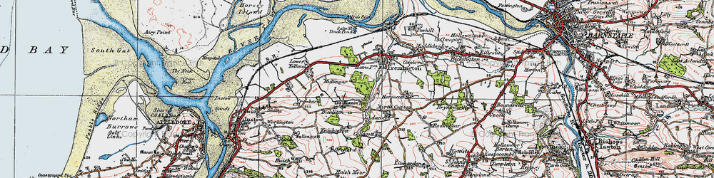 Old map of Brake Plantns in 1919