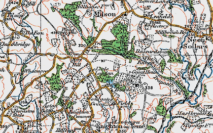 Old map of Bickley in 1920