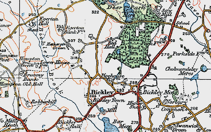 Old map of Bickley in 1921