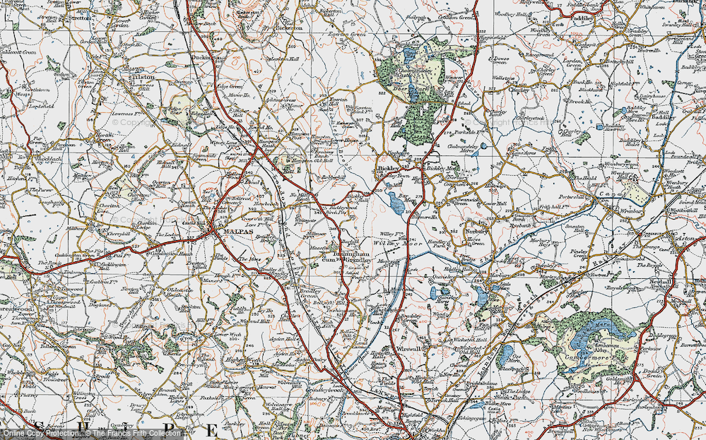 Old Map of Bickleywood, 1921 in 1921