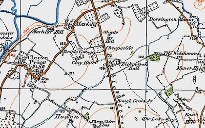 Old map of Bickmarsh Hall in 1919