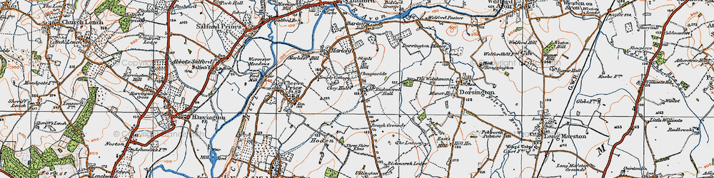 Old map of Bickmarsh in 1919