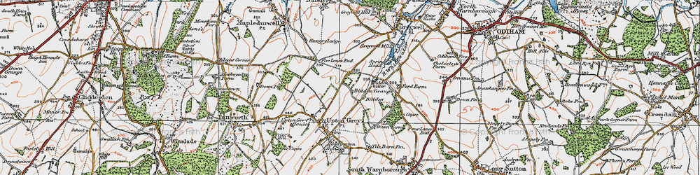 Old map of Bidden in 1919