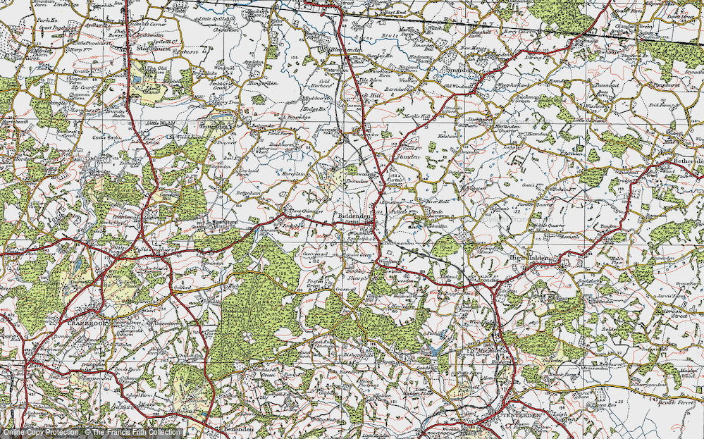 Old Map of Biddenden, 1921 in 1921