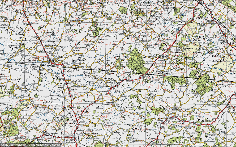 Old Map of Biddenden Green, 1921 in 1921