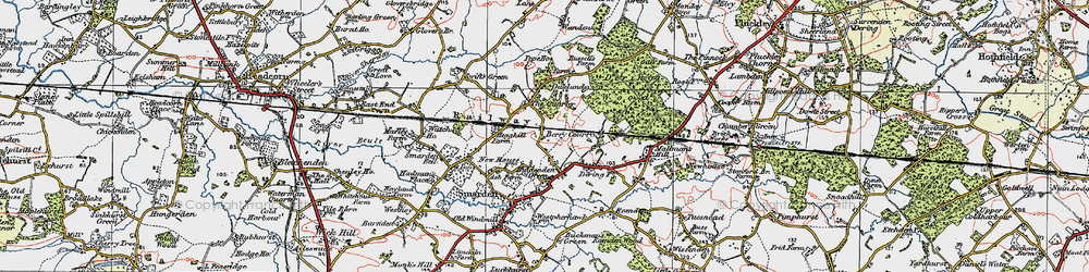 Old map of Biddenden Green in 1921