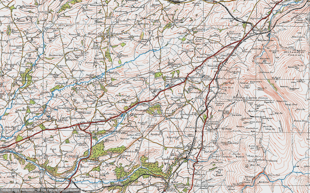 Old Map of Bidlake, 1919 in 1919