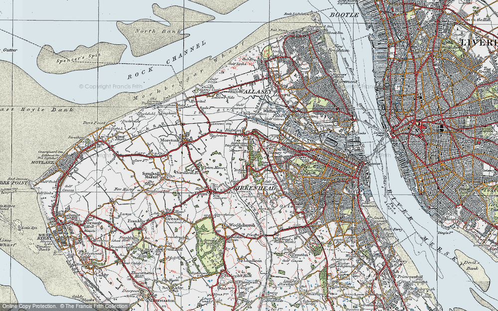Old Map of Bidston Hill, 1923 in 1923