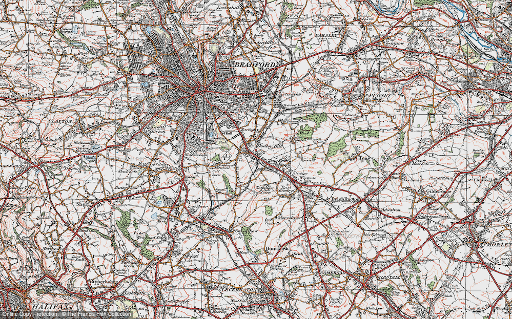 Old Map of Bierley, 1925 in 1925