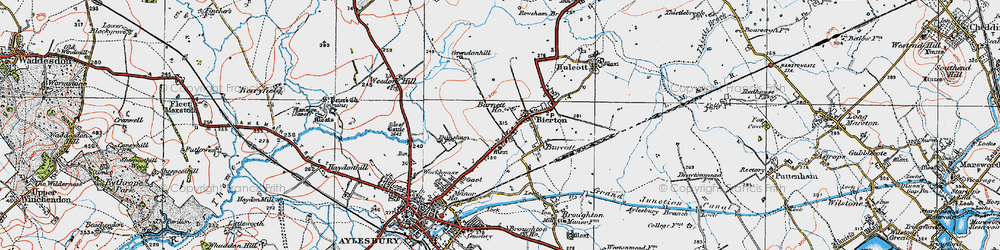 Old map of Bierton in 1919