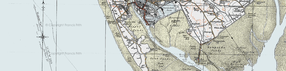 Old map of Biggar in 1924