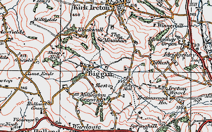 Old map of Biggin in 1921