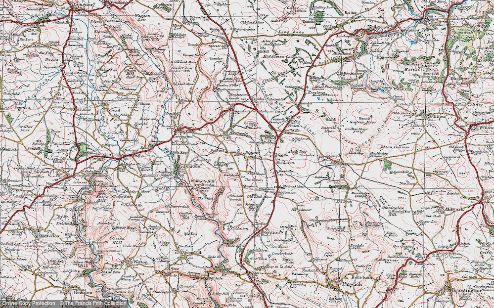 Old Map of Biggin, 1923 in 1923