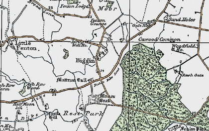 Old map of Biggin in 1924