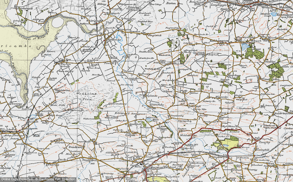 Old Map of Biglands, 1925 in 1925