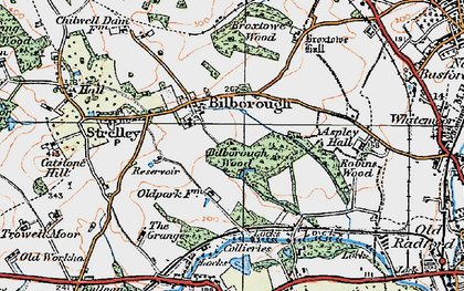 Old map of Bilborough in 1921