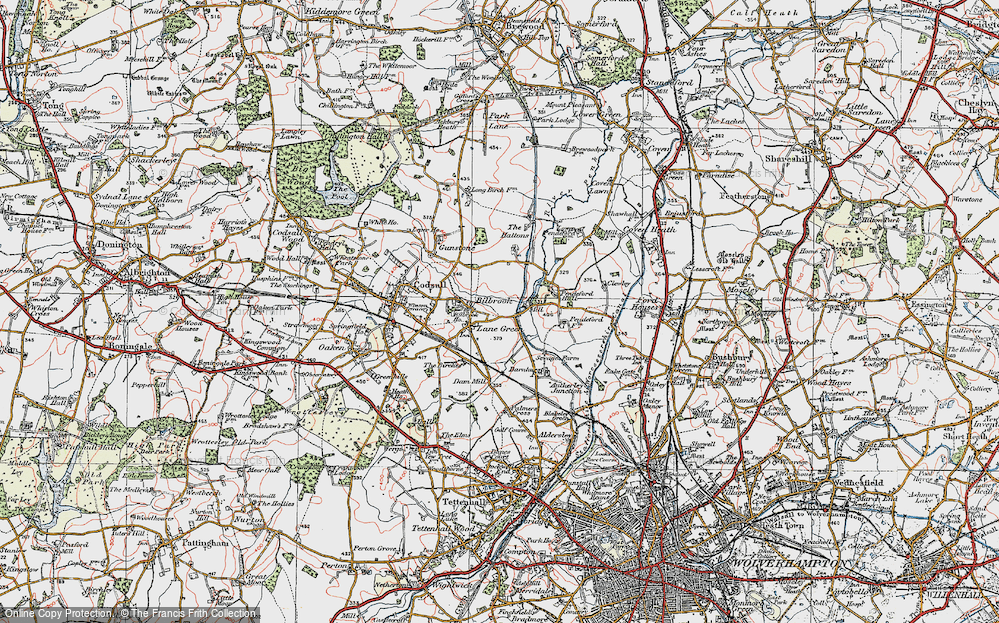 Old Map of Bilbrook, 1921 in 1921