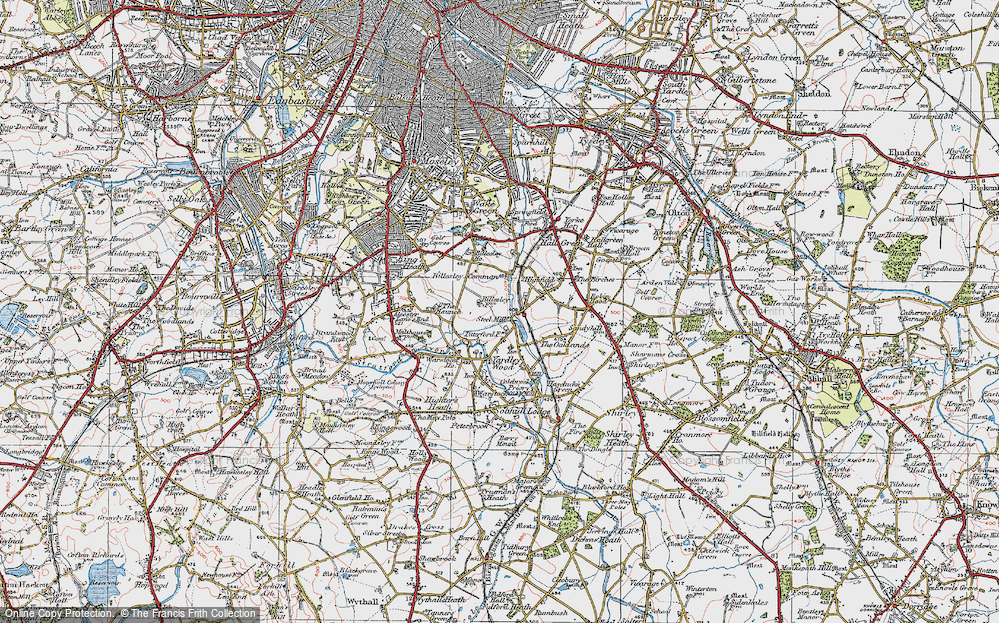 Old Map of Billesley, 1921 in 1921