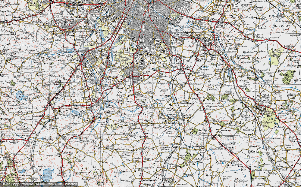 Old Map of Billesley Common, 1921 in 1921