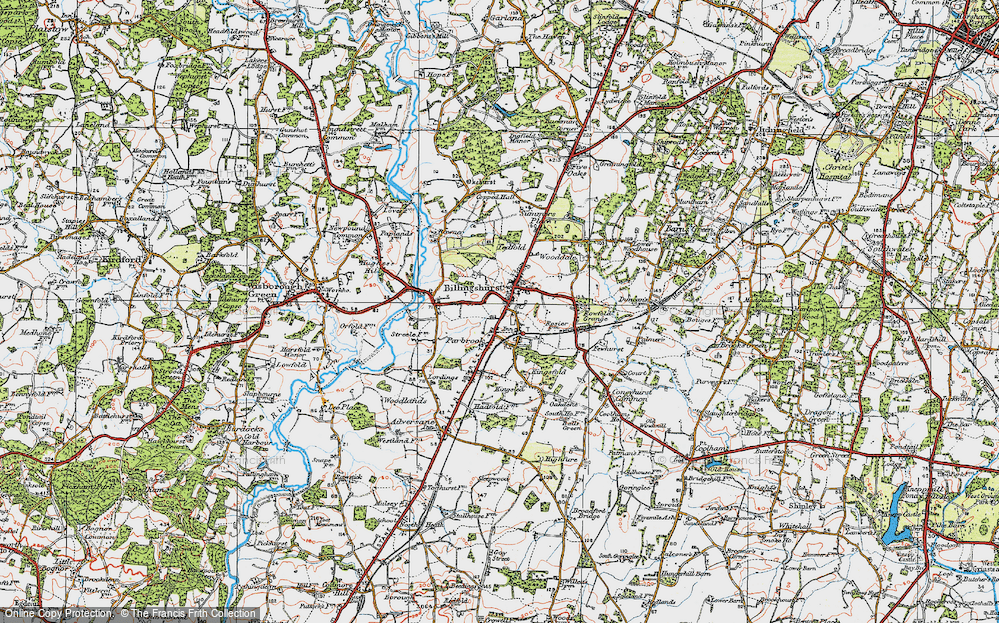 Old Map of Billingshurst, 1920 in 1920