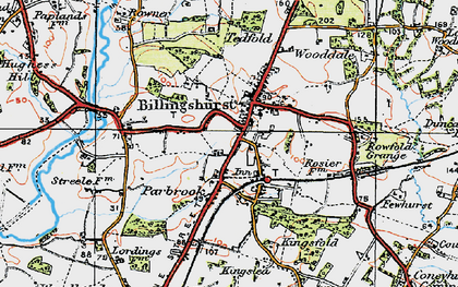 Old map of Billingshurst in 1920