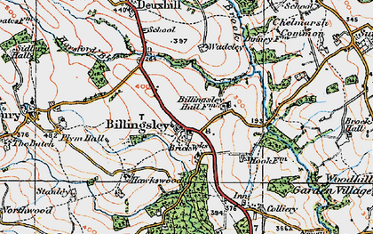 Old map of Billingsley in 1921