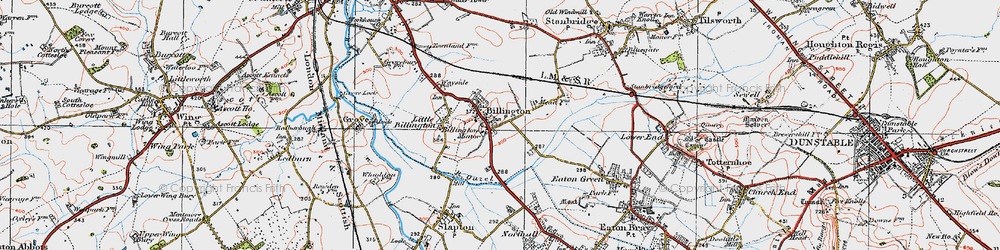 Old map of Billington in 1920