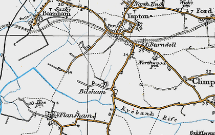 Old map of Bilsham in 1920
