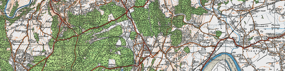 Old map of Bilson Green in 1919
