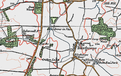 Old map of Bilsthorpe in 1923