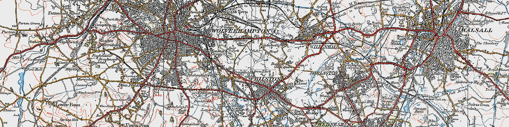 Old map of Bilston in 1921