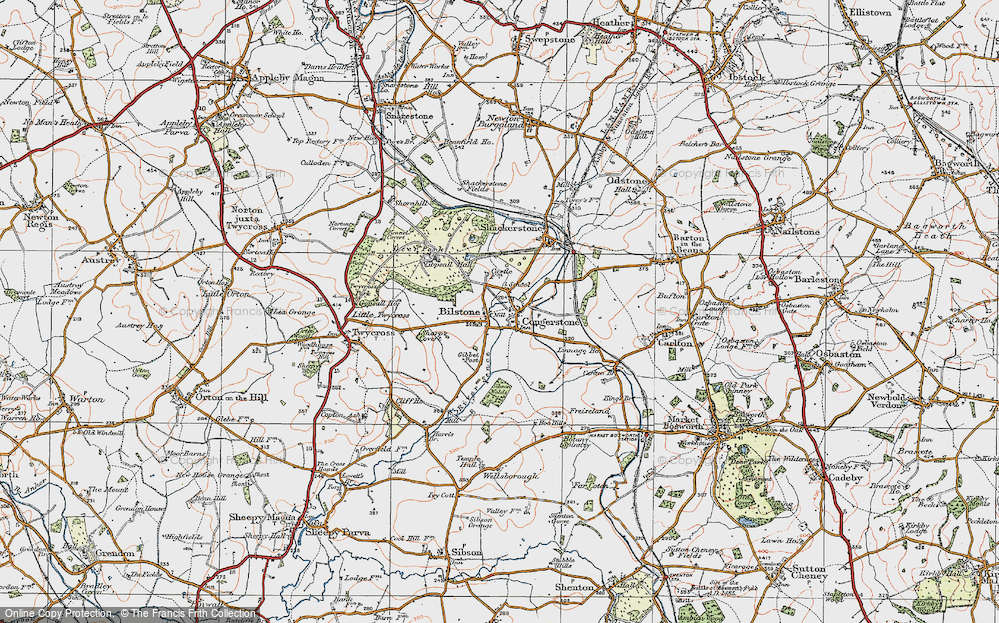 Old Map of Bilstone, 1921 in 1921