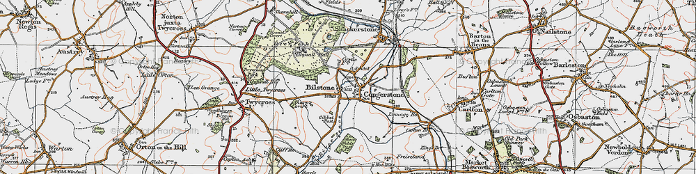 Old map of Bilstone in 1921