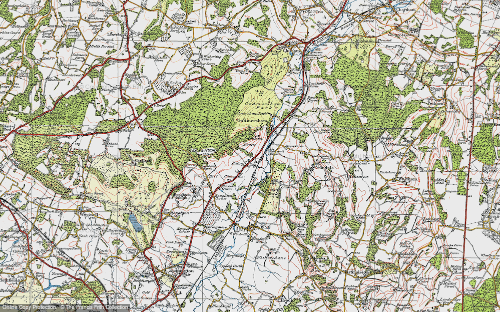 Old Map of Bilting, 1921 in 1921