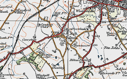 Old map of Bilton in 1919